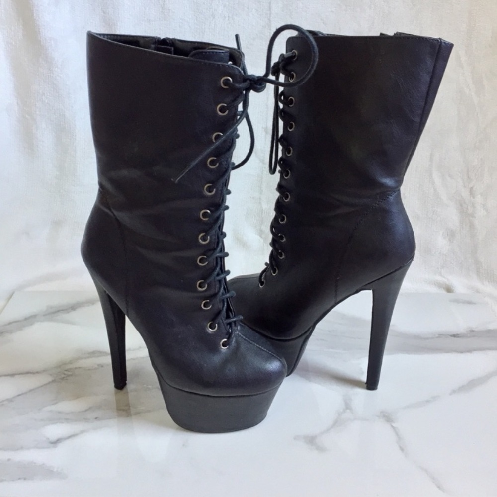 Black Sophia & Lee Heeled Boots